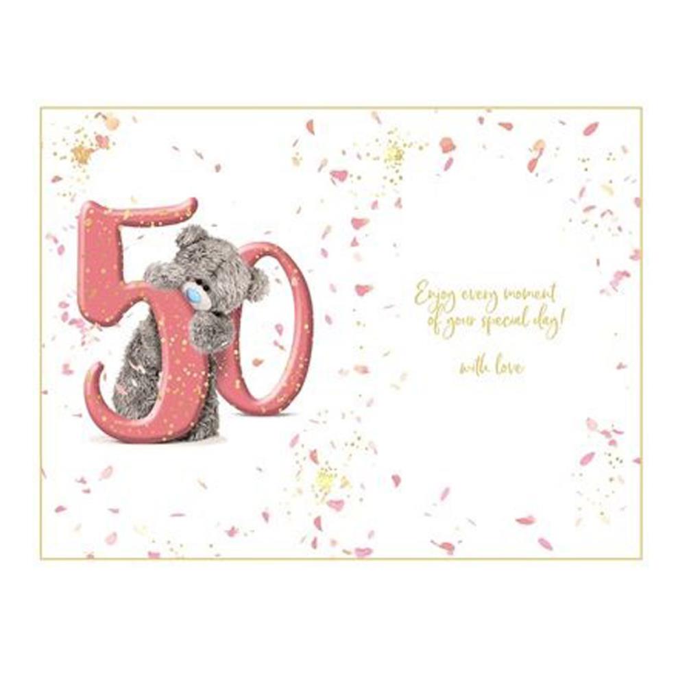 Fabulous 50th Birthday Photo Finish Me to You Bear Card Extra Image 1